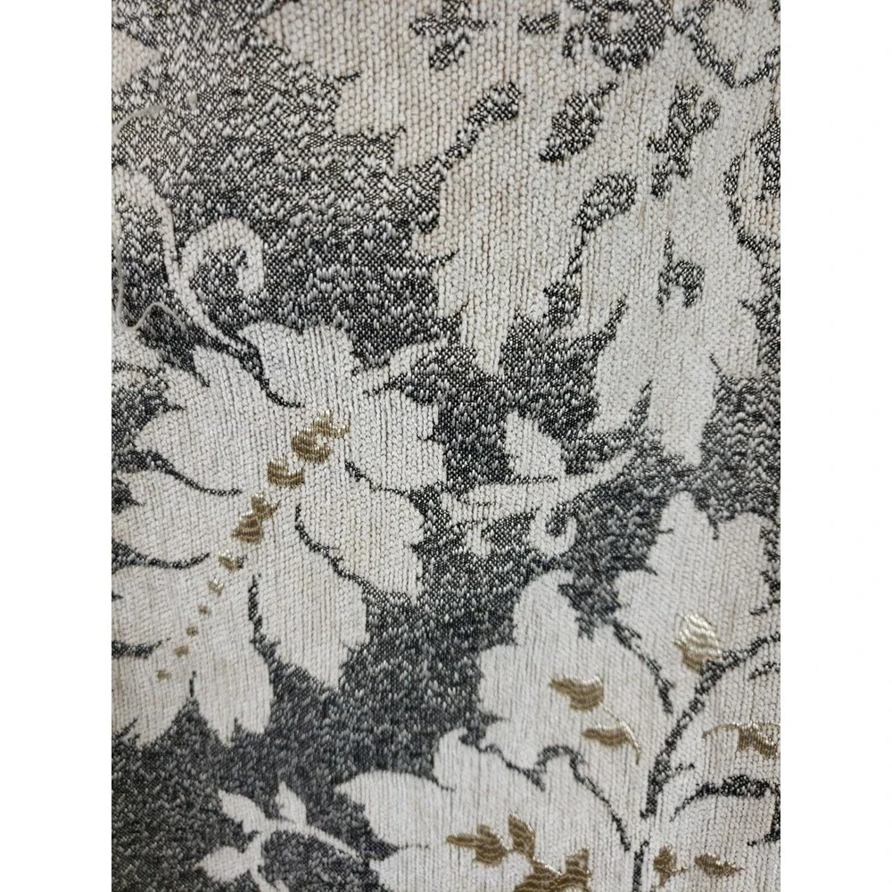 Croscill Nadia Pillow Shams 2 35x19 gray cream King jacquard